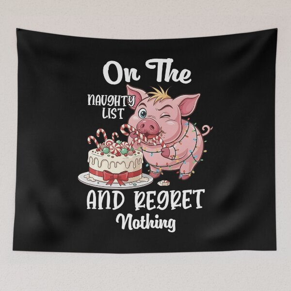 Item preview, Funny Christmas Pig Naughty List T-Shirt designed and sold by LashondaGreen89.