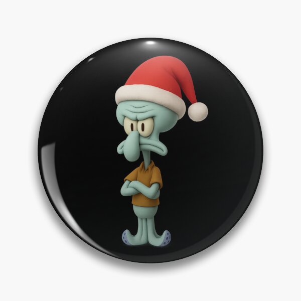 Item preview, SpongeBob copy - Squidward wearing a Santa hat designed and sold by DibujandoPorfa.