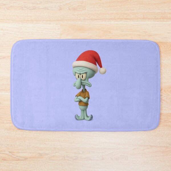 Item preview, SpongeBob copy - Squidward wearing a Santa hat designed and sold by DibujandoPorfa.