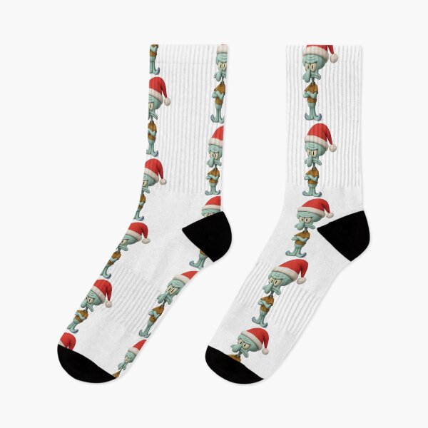 Item preview, SpongeBob copy - Squidward wearing a Santa hat designed and sold by DibujandoPorfa.