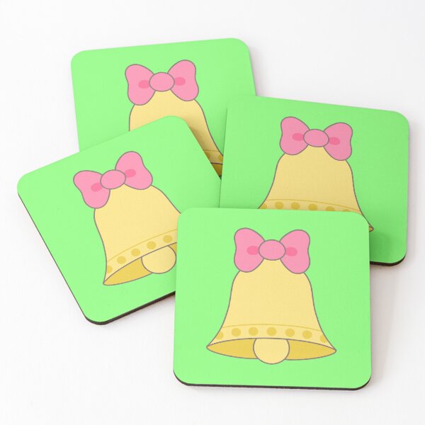 Item preview, Festive christmas bell ornaments with pink bow designed and sold by nuchz.