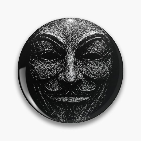 Item preview, Scratch Art Masked Face – Dark Grunge Hacker Aesthetic designed and sold by Mortisigil.