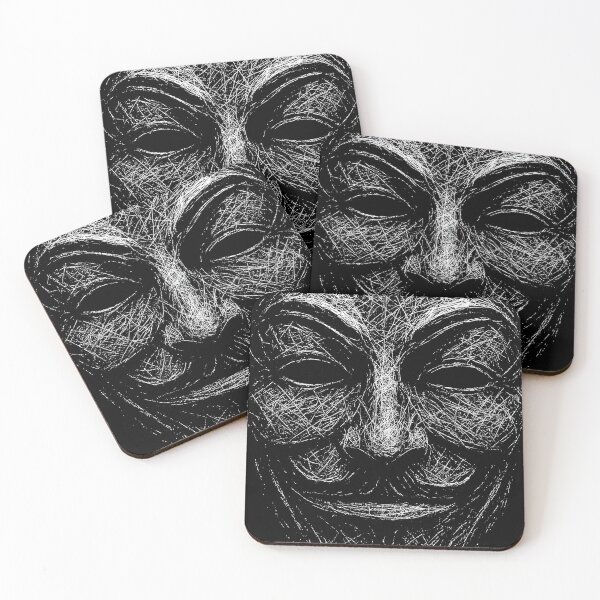 Item preview, Scratch Art Masked Face – Dark Grunge Hacker Aesthetic designed and sold by Mortisigil.
