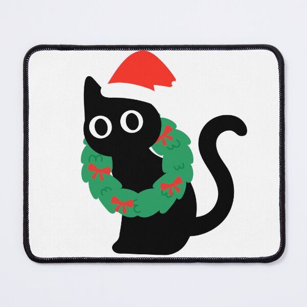 Item preview, Black Cat Christmas Wreath Holiday designed and sold by MyVioletSkies.