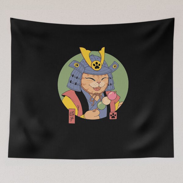 Item preview, Samurai Dango Cat – Cute Japanese Cat Warrior Illustration designed and sold by vincenttrinidad.