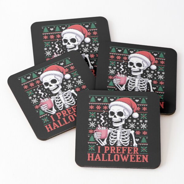Item preview, I Prefer Halloween Christmas Sweater Funny holiday Ugly xmas designed and sold by ReadySide.