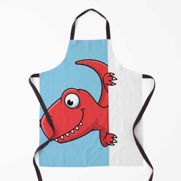 Item preview, Happy Red Cartoon Dinosaur Peeking Around a Blank  Banner or Sign with Copy Space designed and sold by vqriadhit.