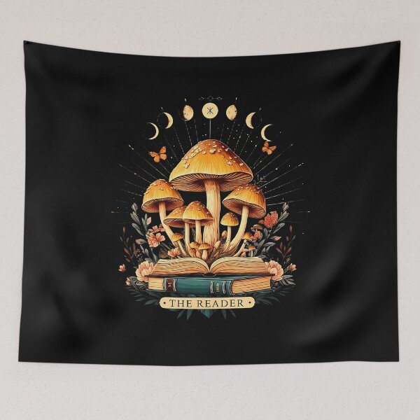 Item preview, The Reader Mushroom Book Celestial Moon designed and sold by EricaMaude1.