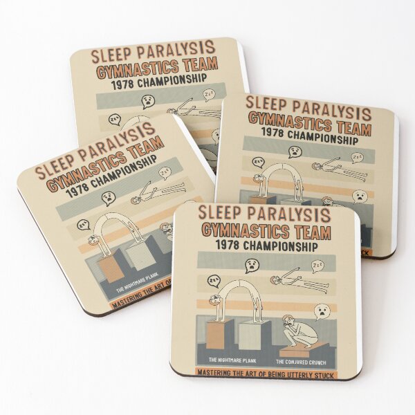 Item preview, Sleep Paralysis Gymnastics Team – Retro Absurd Humor Championship Design designed and sold by Popstudio85.
