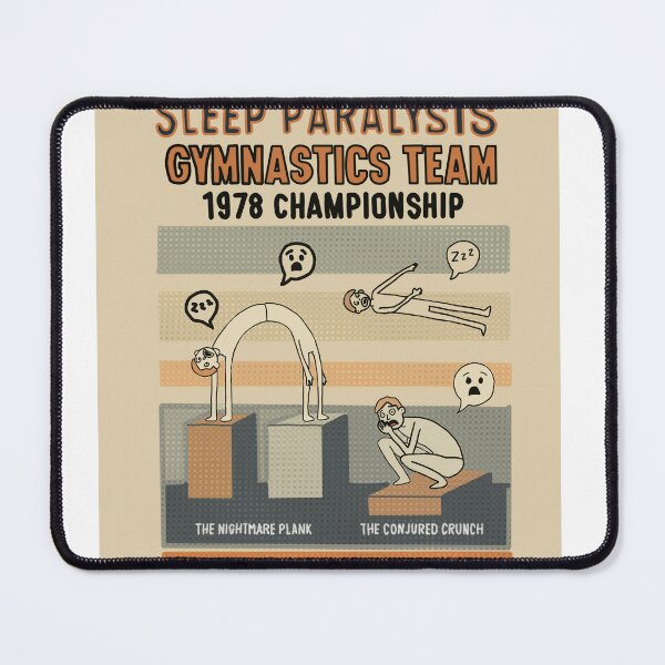 Item preview, Sleep Paralysis Gymnastics Team – Retro Absurd Humor Championship Design designed and sold by Popstudio85.