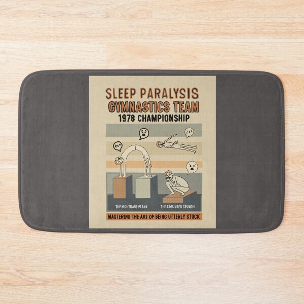 Item preview, Sleep Paralysis Gymnastics Team – Retro Absurd Humor Championship Design designed and sold by Popstudio85.