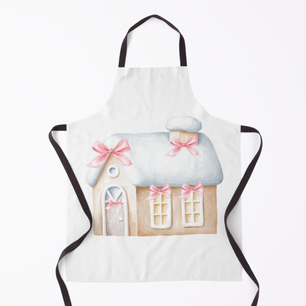 Item preview, Snow-Capped Winter House with Pink Bows – Coquette Christmas Cottage Design | Soft Girl Era Holiday Aesthetic designed and sold by DivinePassion.