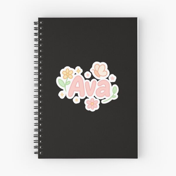 Item preview, Ava Cute Pastel Name Sticker – Flowers & Butterfly Design designed and sold by Sksticker991.