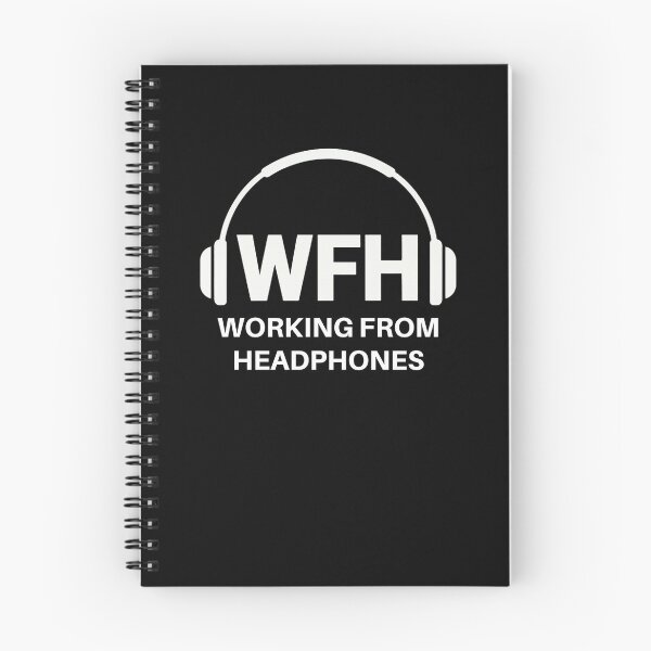 Item preview, WFH – Working From Headphones | Funny Remote Work & Home Office Design designed and sold by 519xdesign.