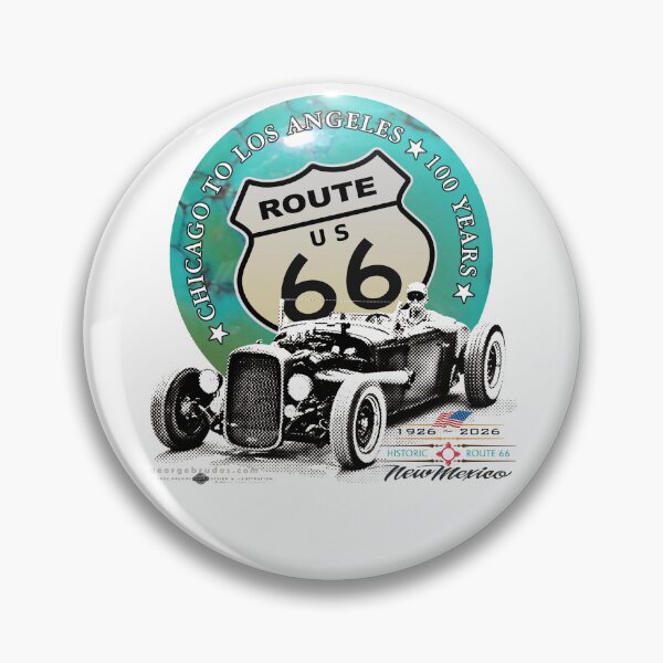 Item preview, Route 66 Turquoise Moon Over Half Tone Rat Rod  designed and sold by George Brudos.