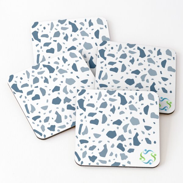Item preview, Abstract Terrazzo Speckle Pattern - Blue & Gray Geometric Shapes Graphic designed and sold by GenZFashion000.