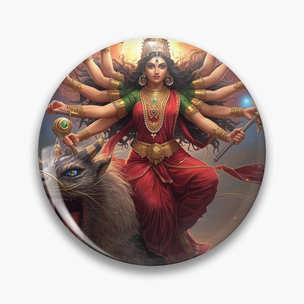 Item preview, Goddess Durga - Divine Warrior designed and sold by Rinisha-Studio.