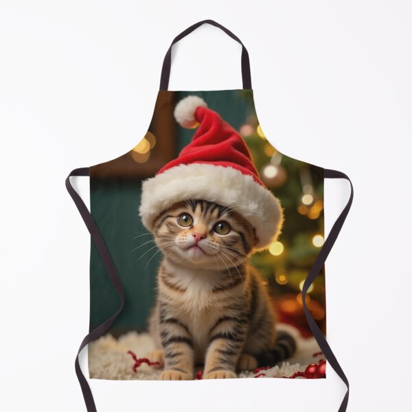 Item preview, Santa Paws Kitten – Cute Christmas Cat Photo designed and sold by TroyTheTerrific.