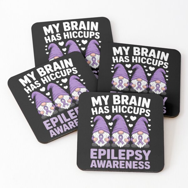 Item preview, My Brain Has Hiccups Gnomes Purple Ribbon Epilepsy Awareness designed and sold by papertaless.