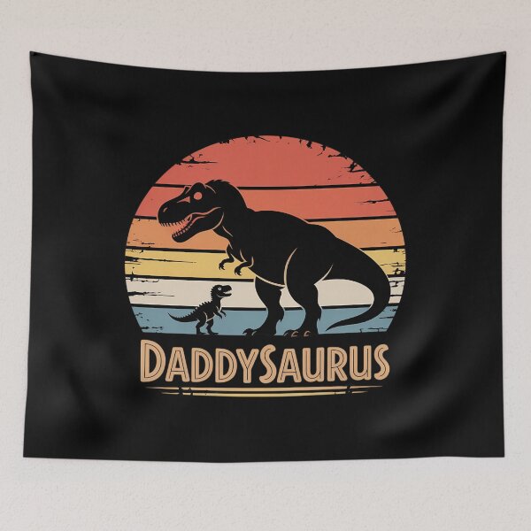 Item preview, Daddy Dinosaur Daddysaurus 2 Two Kids Father's Day dad designed and sold by papertaless.