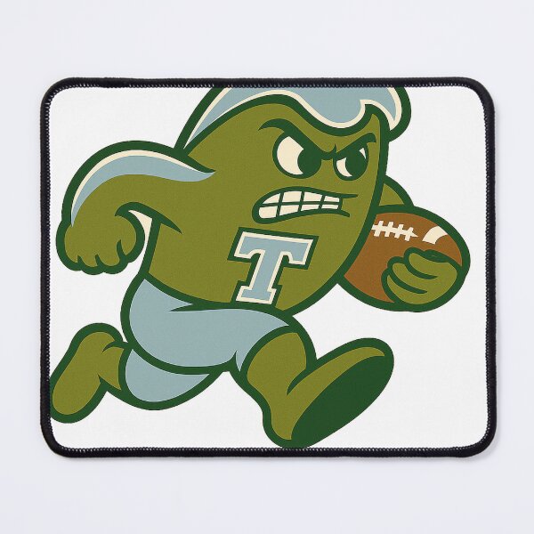 Item preview, Green Wave retro football mascot designed and sold by BryWestWhit.