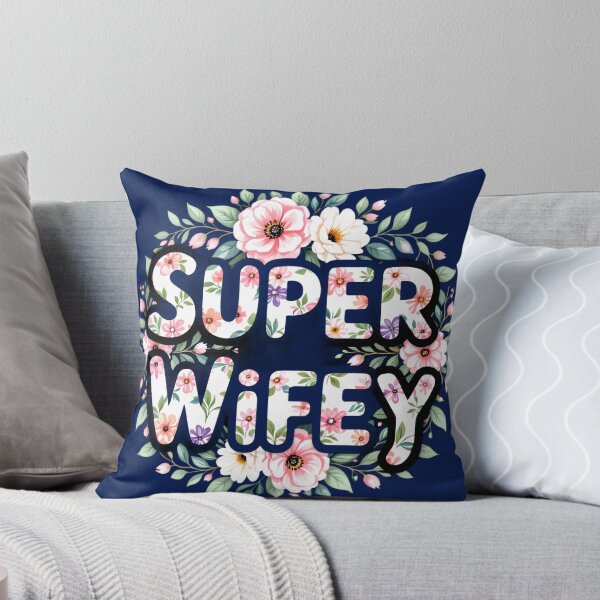 Item preview, super wifey 5 typographic floral colorful design designed and sold by SmashingDeals.