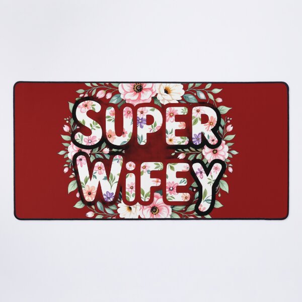 Item preview, super wifey 5 typographic floral colorful design designed and sold by SmashingDeals.