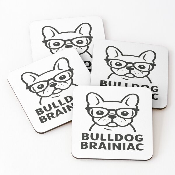 Item preview, Bulldog Brainiac  Funny Dog Lover Design with Glasses for French Bulldog Owners designed and sold by POD DYNASTY | Original Print On Demand T-Shirt Graphics.