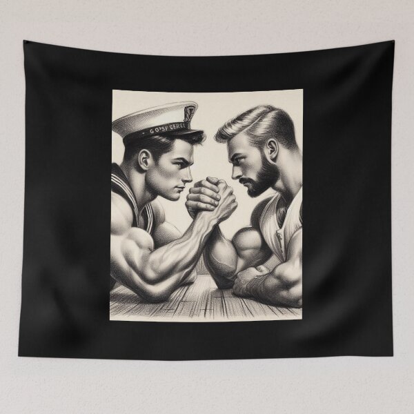 Item preview, Up Close and Personal Sailors Tom of Finland Tribute Gay Pride Graphic Design designed and sold by ItsAKinkThing.