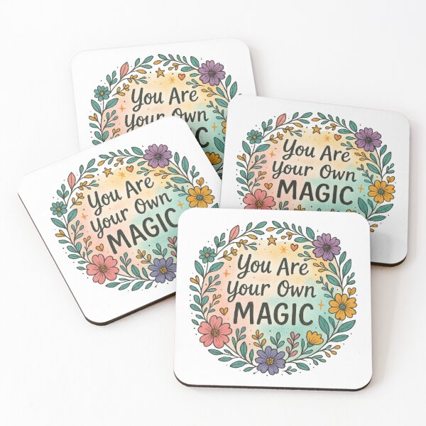 Item preview, You Are Your Own Magic – Whimsical Floral Affirmation Quote Design designed and sold by inkoutninja.