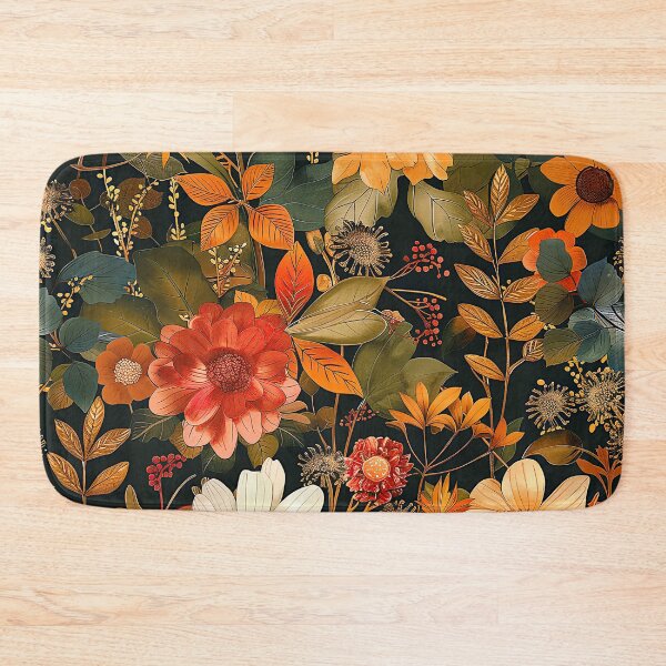 Item preview, Autumn Colorful Red And Golden Flowers And Leaves designed and sold by DEC02.