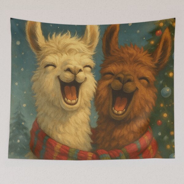 Item preview, Merry Christmas, funny llamas designed and sold by Mauswohn.