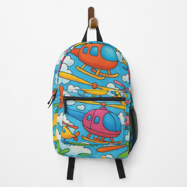 Item preview, colorful busy scene, helicopter designed and sold by Mauswohn.