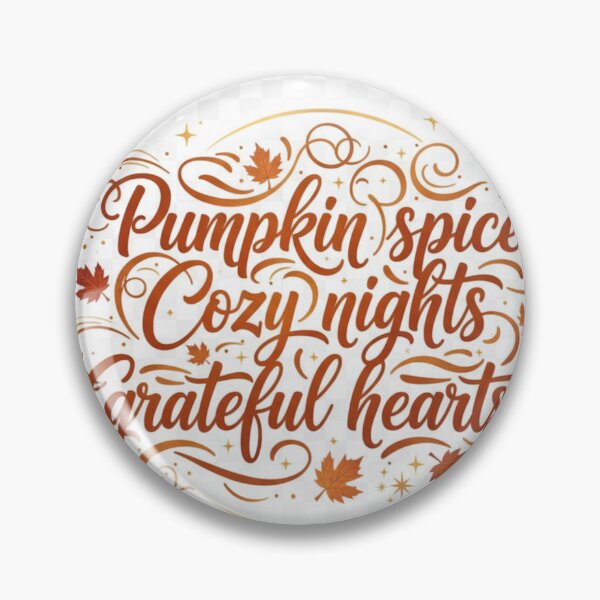 Item preview, Cozy Autumn Nights & Pumpkin Spice Season – Grateful Heart Quote Design designed and sold by VibeCraftique.