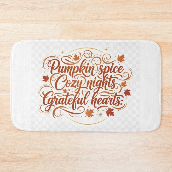 Item preview, Cozy Autumn Nights & Pumpkin Spice Season – Grateful Heart Quote Design designed and sold by VibeCraftique.