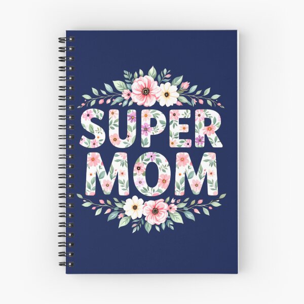 Item preview, super mom floral typography br colorful design designed and sold by SmashingDeals.