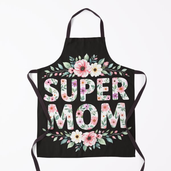 Item preview, super mom floral typography br colorful design designed and sold by SmashingDeals.