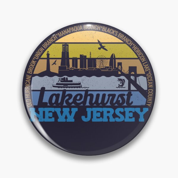 Item preview, Lakehurst New Jersey Sunset Retro Vintage Local Pride Logo designed and sold by CRHPOD20.