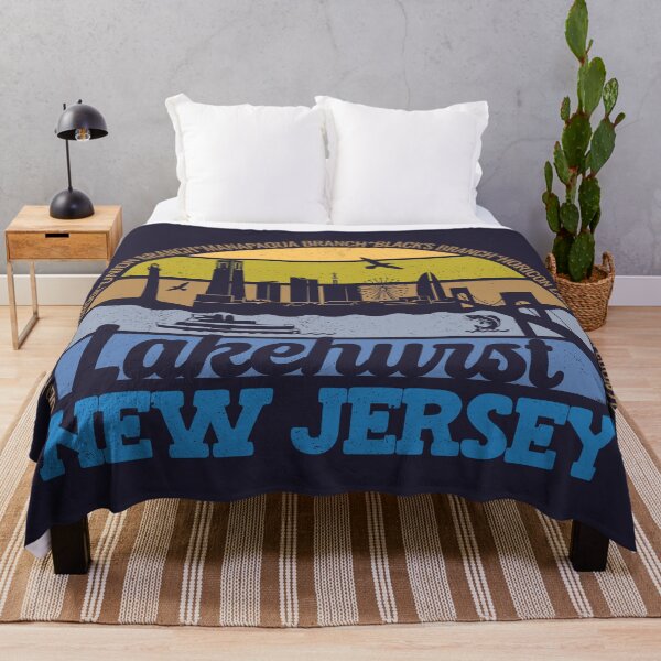 Artikelvorschau, Lakehurst New Jersey Sunset Retro Vintage Lokalstolz Logo entworfen und verkauft von CRHPOD20.