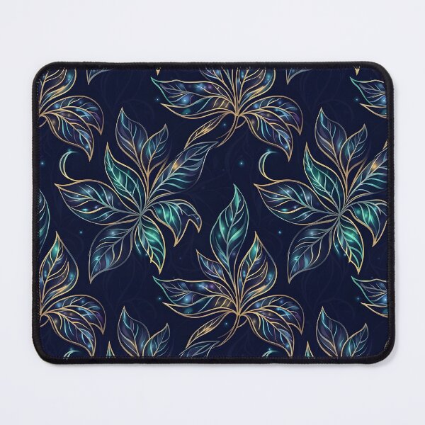Item preview, Midnight Luminescent Leaves designed and sold by Kaleidoscope Print.