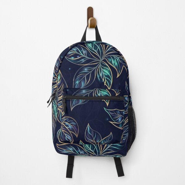 Item preview, Midnight Luminescent Leaves designed and sold by Kaleidoscope Print.
