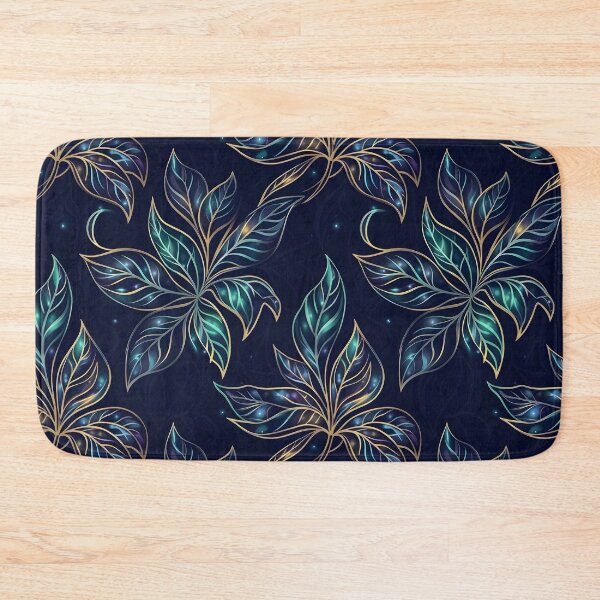 Item preview, Midnight Luminescent Leaves designed and sold by Kaleidoscope Print.