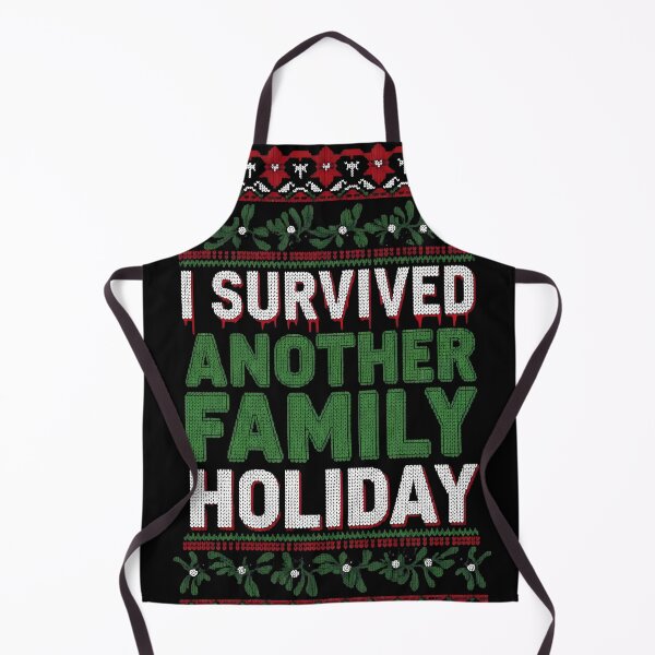 Item preview, I Survived Another Family Holiday Funny Ugly christmas Sweater designed and sold by VividDripCo.