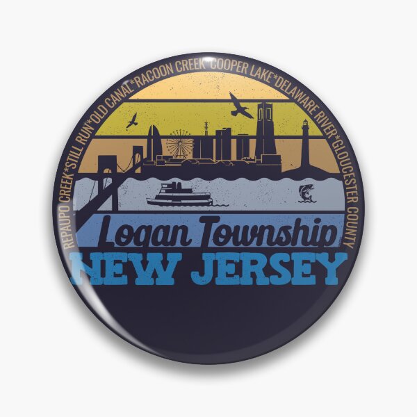 Item preview, Logan Township New Jersey Sunset Retro Vintage Local Pride Logo designed and sold by CRHPOD20.