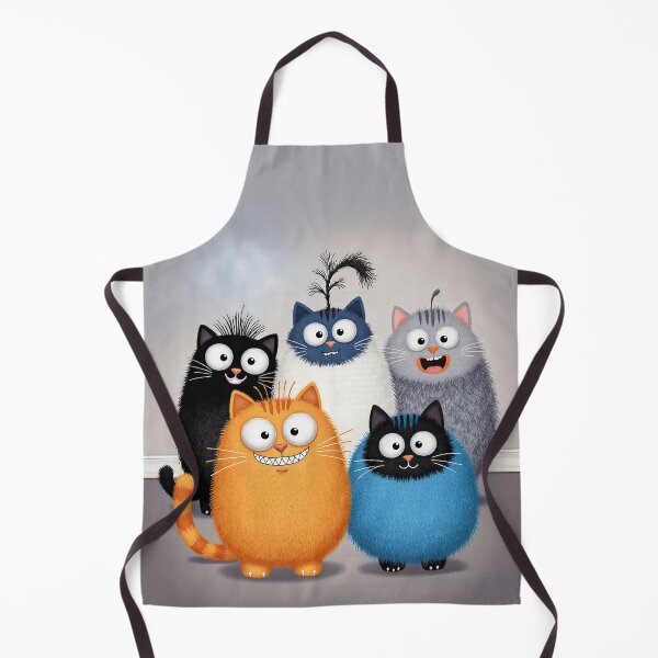 Item preview, Fuzzy Friends – Quirky Cat Squad Illustration designed and sold by Whimsical Hug.