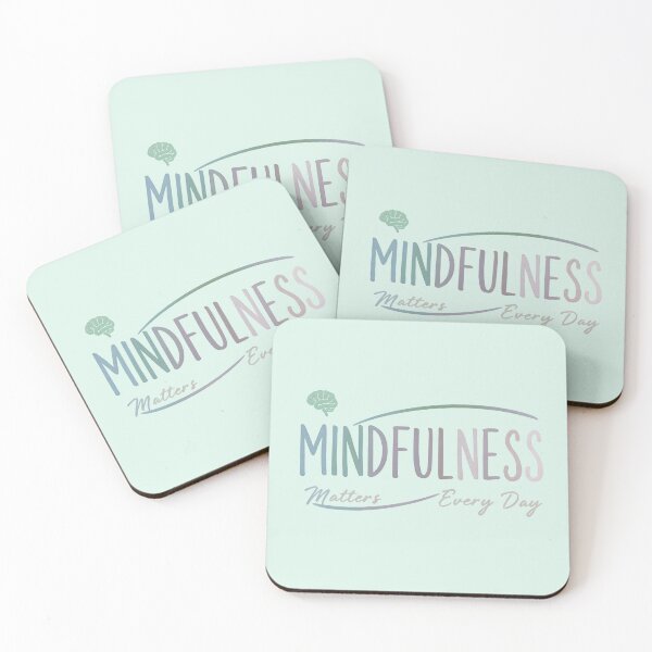 Item preview, Mindfulness Matters Every Day – Pastel Wellness Quote with Brain Icon | Calm Aesthetic Design designed and sold by PureBrain.