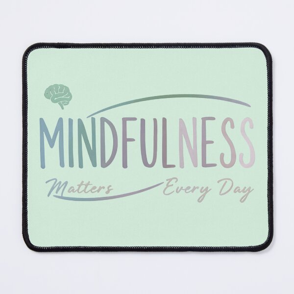 Item preview, Mindfulness Matters Every Day – Pastel Wellness Quote with Brain Icon | Calm Aesthetic Design designed and sold by PureBrain.