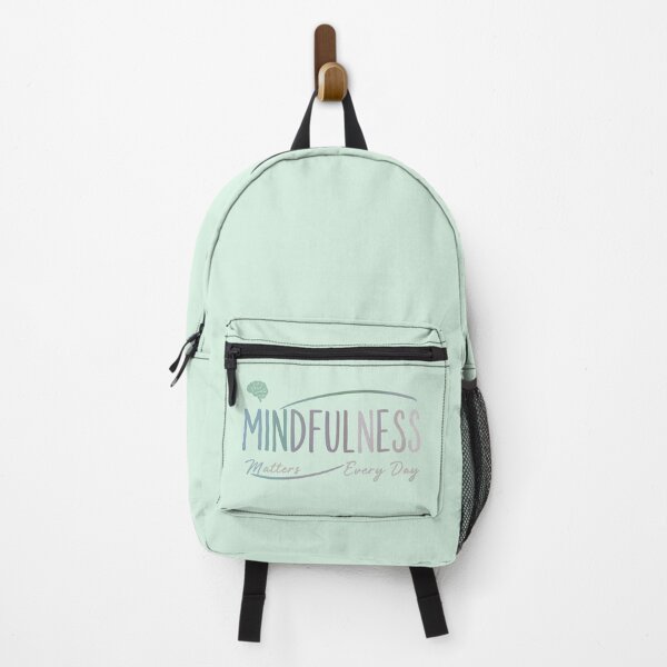Item preview, Mindfulness Matters Every Day – Pastel Wellness Quote with Brain Icon | Calm Aesthetic Design designed and sold by PureBrain.