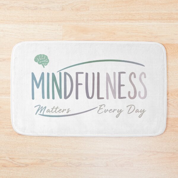 Item preview, Mindfulness Matters Every Day – Pastel Wellness Quote with Brain Icon | Calm Aesthetic Design designed and sold by PureBrain.