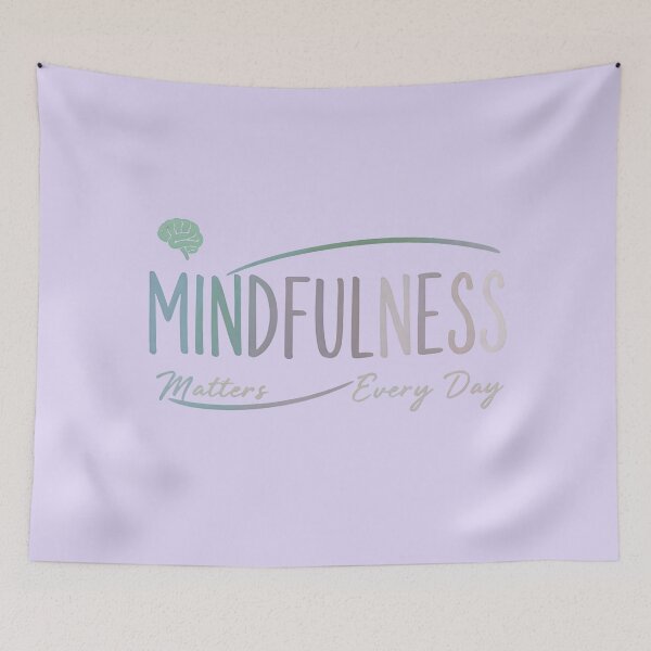 Item preview, Mindfulness Matters Every Day – Pastel Wellness Quote with Brain Icon | Calm Aesthetic Design designed and sold by PureBrain.